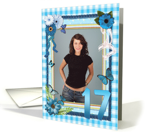 17th Photo Birthday Party Invitation Crafted card (948055)