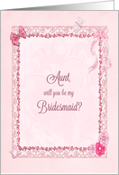 Aunt, Bridesmaid Invitation Craft-Look card