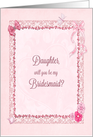 Daughter, Bridesmaid Invitation Craft-Look card