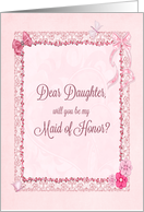 Daughter, Maid of Honour Invitation Craft-Look card