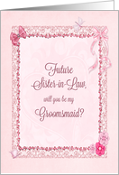 Future Sister-in-Law, Groomsmaid Invitation Craft-Look card