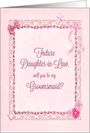 Future Daughter-in-Law, Groomsmaid Invitation Craft-Look card
