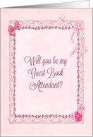 Guest Book Attendant Invitation Craft-Look card