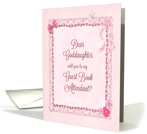Goddaughter, Guest Book Attendant Invitation Craft-Look card (957315)