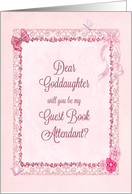 Goddaughter, Guest Book Attendant Invitation Craft-Look card