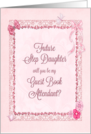 Future Step-Daughter, Guest Book Attendant Invitation Craft-Look card