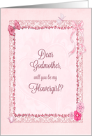 Godmother, Flowergirl Invitation Craft-Look card