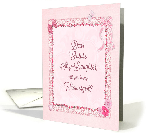 Future Step daughter, Flowergirl Invitation Craft-Look card (957835)