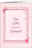 Mother, Bridesmaid Invitation Craft-Look card