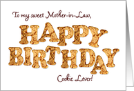 Mother-in-Law, a Birthday card for a cookie lover card