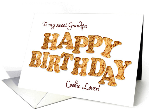 Grandpa, a Birthday card for a cookie lover card (965915)