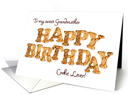 Grandmother, a Birthday card for a cookie lover card (965923)
