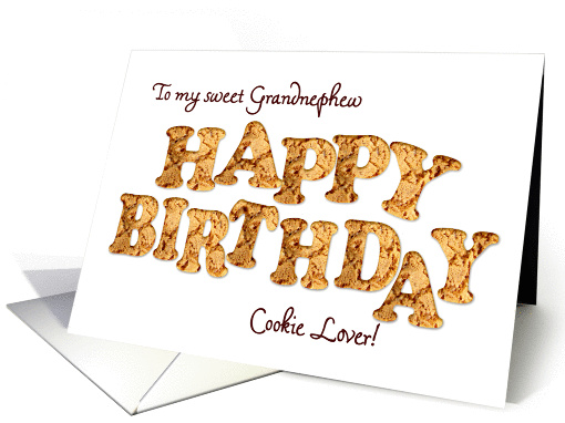 Grandnephew, a Birthday card for a cookie lover card (965925)