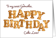 Godmother a Birthday card for a cookie lover card