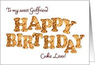 Girlfriend, a Birthday card for a cookie lover card
