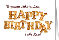 Father-in-law, a Birthday card for a cookie lover card