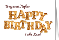 Nephew, a Birthday card for a cookie lover card