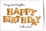 Daughter, a Birthday card for a cookie lover card