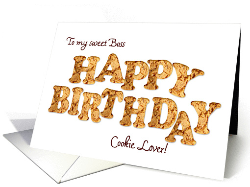 Boss, a Birthday card for a cookie lover card (966311)