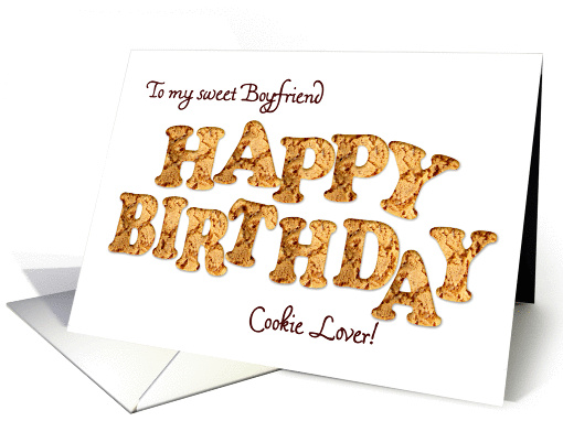 Boyfriend, a Birthday card for a cookie lover card (966313)