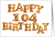 104th Birthday card for a cookie lover card