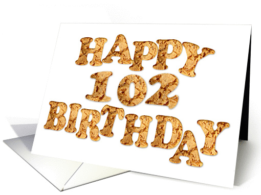 102nd Birthday card for a cookie lover card (968087)