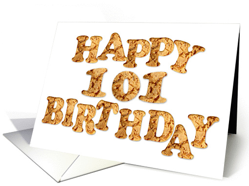 101st Birthday card for a cookie lover card (968089)