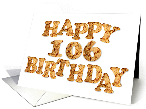 106th Birthday card for a cookie lover card (968095)