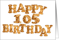 105th Birthday card for a cookie lover card