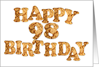 98th Birthday card for a cookie lover card