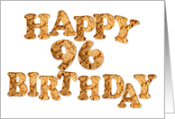 96th Birthday card for a cookie lover card