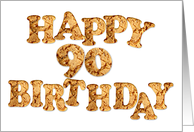 90th Birthday card for a cookie lover card