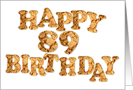 89th Birthday card for a cookie lover card