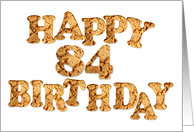 84th Birthday card for a cookie lover card