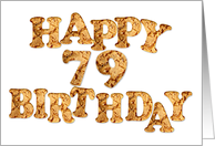 79th Birthday card for a cookie lover card
