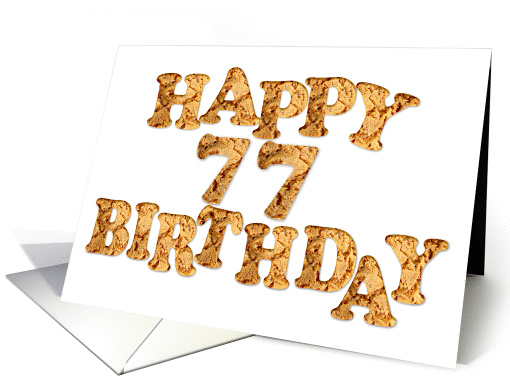 77th Birthday card for a cookie lover card (968159)