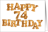 74th Birthday card for a cookie lover card