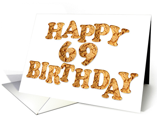 69th Birthday card for a cookie lover card (968181)