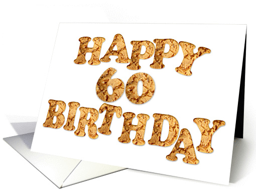 60th Birthday card for a cookie lover card (968201)