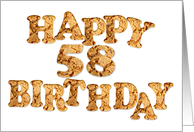 58th Birthday card for a cookie lover card