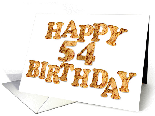 54th Birthday card for a cookie lover card (968235)