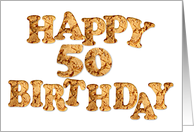 50th Birthday card for a cookie lover card