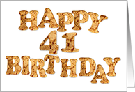 41st Birthday card for a cookie lover card