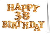 38th Birthday card for a cookie lover card