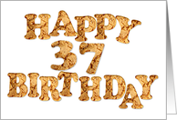 37th Birthday card for a cookie lover card