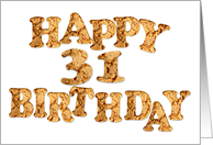 31st Birthday card for a cookie lover card
