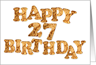 27th Birthday card for a cookie lover card