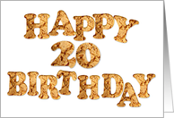 20th Birthday card for a cookie lover card