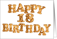 18th Birthday card for a cookie lover card
