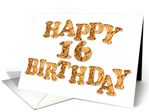 16th Birthday card for a cookie lover card (968365)